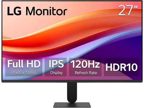 LG - 27U411A-B 27" Full HD IPS Monitor, 120Hz, HDR10, Reader Mode, Flicker Safe, HDMI - Black-Front_Standard 