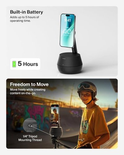 Belkin Wireless Charger Stand, Auto Face Tracking, Apple DockKit Certified, Tripod & MagSafe Compatible, 360° Rotation. WHERE TO BUY