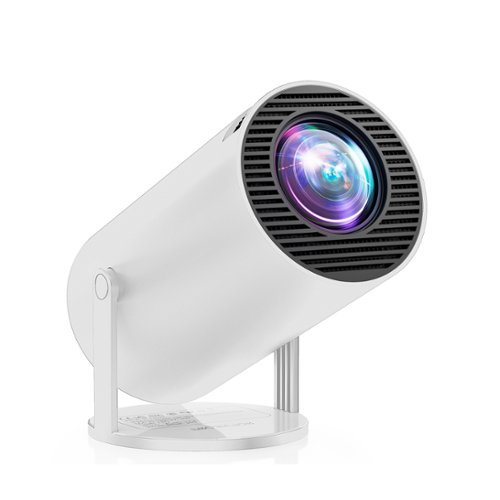 COQOOL - Full HD Projector, Mini Projector Smart for Movie Projection Compatible with Phone - White-Front_Standard 