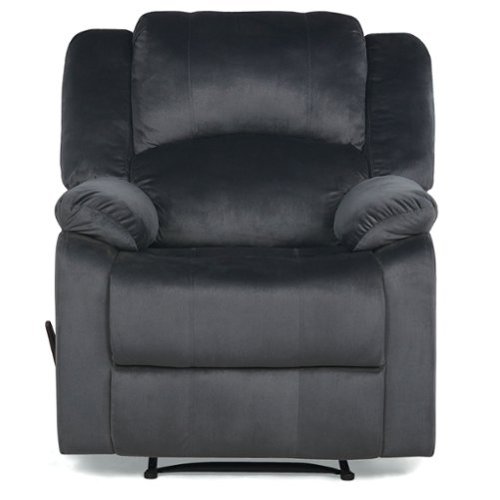Relax A Lounger - Presidio Manual Recliner with Fabric Upholstery - Slate Gray-Front_Standard 