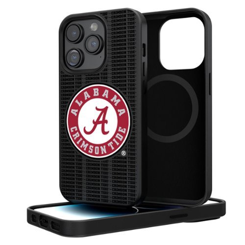 Keyscaper - NCAA - Alabama Crimson Tide Primary Logo iPhone Magnetic Bump Case - 16 Pro Max - Black-Front_Standard 
