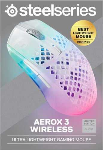 SteelSeries Aerox 3 Super Light Honeycomb Wireless RGB Optical Gaming Mouse - Wireless - Ghost Edition BUY IN SINGAPORE