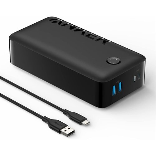 Anker - A1377012 10000mAh 2-Port Power Bank,  - Black-Front_Standard 