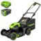 Greenworks - 60V 17" Brushless Cordless Push Lawn Mower, 2-in-1 Mulching/Bagging, 4Ah Battery and 3A Charger - Green-Front_Standard