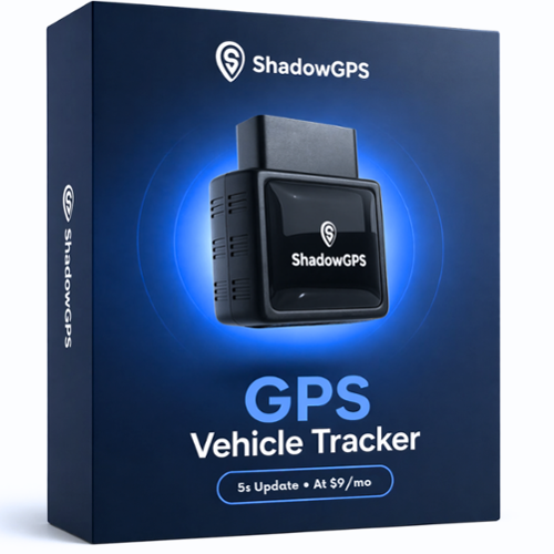 ShadowGPS - GPS Tracker for Vehicles $9/mo – OBD-II Car Tracker Device with Real-Time Alerts, History & App – Vehicle GPS Tracker - Black-Front_Standard 