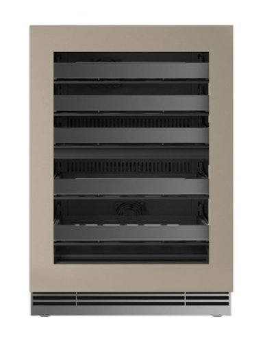 U-Line - 24"W. 5.1 Cu.Ft. Built-In Dual-Zone Wine Ref.-Panel Ready Fram w. Glass - Custom Panel Ready