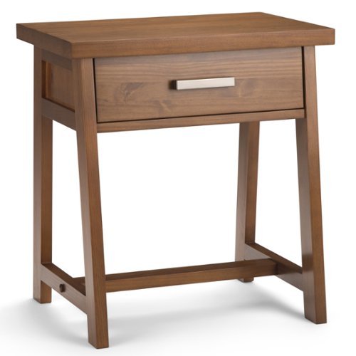 Simpli Home - Sawhorse Bedside Table - Saddle Brown