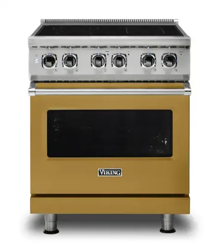 Front. Viking - 5 Series 30" Wide Freestanding Electric Range - Golden Hour.