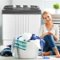 Portable Mini Compact Twin Tub 20 lb. Total Washing Machine Washer Spinner-Front_Standard