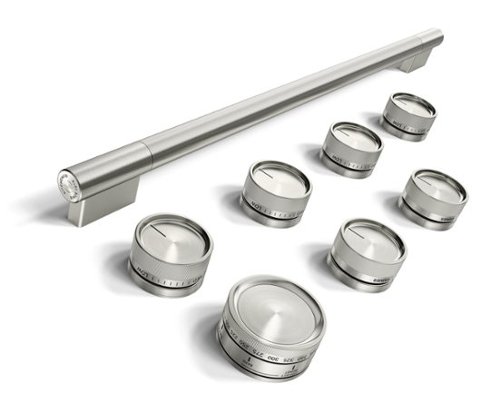 KitchenAid - Handle and Knob Hardware Accessory Kit for 36" Commercial-Style Dual Fuel Range - Monochromatic Stainless Steel