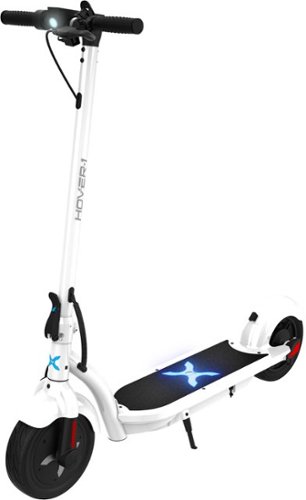 Hover-1 - Alpha Foldable Electric Scooter w/12 mi Max Operating Range & 17.4 mph Max Speed - White-Front_Standard 