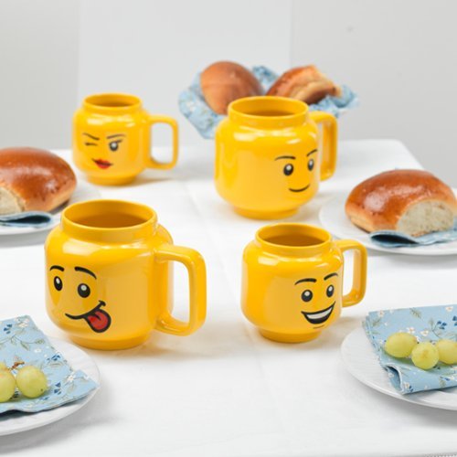 Room Copenhagen LEGO: Classic Yellow Minifigures Silly Ceramic Mug, 17.9oz WORLDWIDE DELIVERY