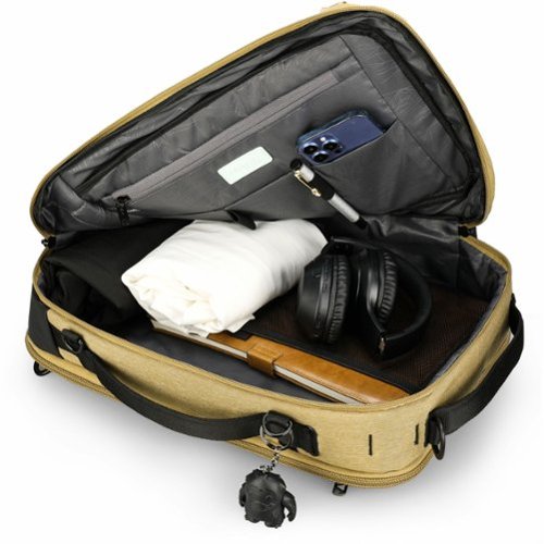 Swissdigital Design BERG Hybrid TSA-Friendly Briefcase With USB Charging Port RFID Protection and Fits Up to 16″ Laptop - Dark Khaki BUY IN EUROPE