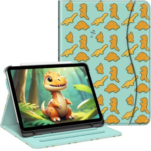 Kitcheniva - iPad Air 11 Inch M3 2025 Multi Angle Viewing Case For Air 5th 4th 10.9 Inch Dino Nuggets - Dino Blue-Front_Standard 