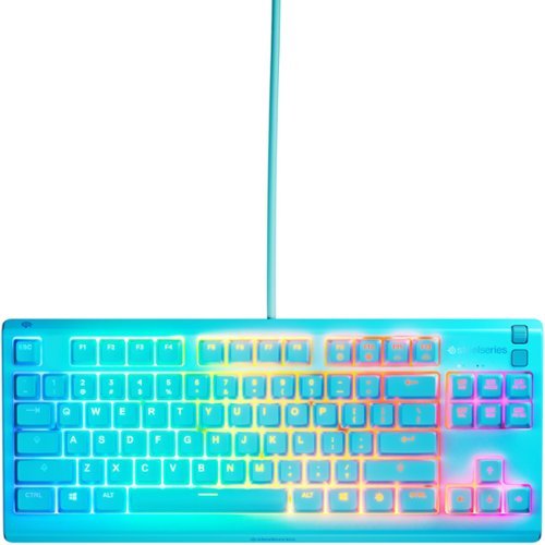 SteelSeries Apex 3 TKL Wired Membrane Whisper Quiet Switch Gaming Keyboard 8 zone RGB Backlighting - Aqua HOW TO BUY