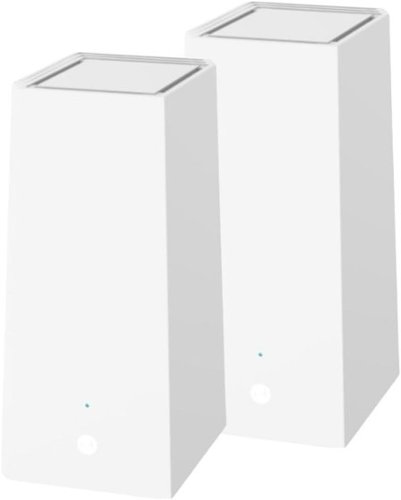 Motorola - MQ20 WiFi 6E Router with Easy Mesh, Tri-Band 8.4 Gbps Speed, 3000 sq. ft Coverage, Dual Pack - White-Front_Standard 