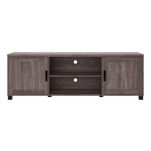 CorLiving - Virlomi Collection TV Stand with Cabinets for Most TVs up to 85" - Brown-Front_Standard 