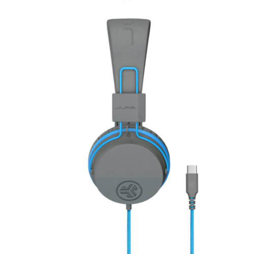 $12.99, Was $19.99, 35% Off! JLab - Jbuddies Studio On-Ear Kids Wired USB-C Headphones - Gray dealfomo