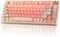 Womier - WK75 75% Wireless Mechanical Keyboard,Hot Swappable Custom Gaming Keyboard with Linear Switches - Pink-Front_Standard