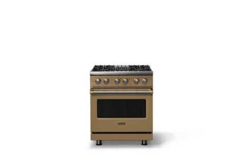 Viking - 30 in. Wide 4 Burner Pro5S 4.7 Cu. Ft. Freestanding Sealed DF Convection LP Range - Golden Hour w. Brushed Brass Trim - Golden Hour