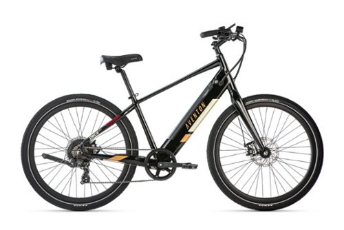 Aventon - Pace 350.2 Step-Over Ebike w/ 40 mile Max Operating Range and 20 MPH Max Speed - Large - Midnight Black-Front_Standard 