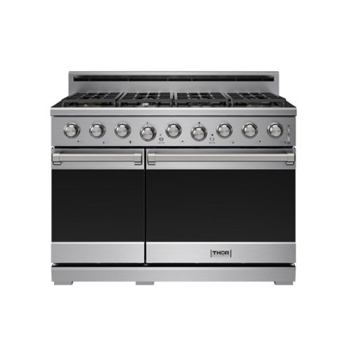 Thor Kitchen - 7.6 Cu Ft. Freestanding Double Oven Gas Range with Infrared Broiler - Stainless Steel