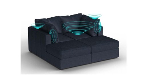 Lovesac - 4 Seats + 4 Sides Corded Velvet & Lovesoft with 6 Speaker Immersive Sound + Charge System