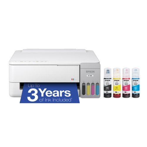 Epson - EcoTank ET-1910 Wireless Color Single-Function Supertank Inkjet Printer (C11CL65202) - White
