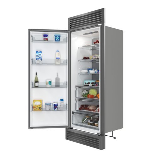 Forno Appliances - Maderno 13.6 Cu. Ft. Built-In Upright Convertible Freezer with Decorative Grill - Stainless Steel