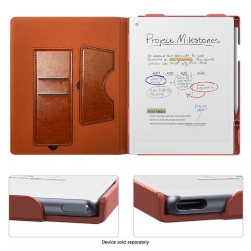 SaharaCase Indy Series Bi-Fold Folio Case for reMarkable Paper Pro - Espresso HOW TO BUY