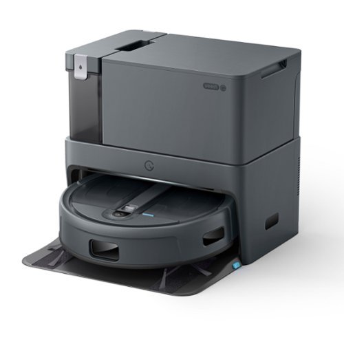 ECOVACS Robotics - cube pro Robot Vacuum & Mop with Scrubbing Mop, Mop Lifting, Auto-Cleaning Station, Mapping, and Obstacle Avoidance - GREY