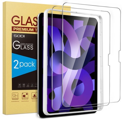 Sodi - 2 Pack Screen Protector for iPad Air 11 Inch M2 [2024, 6th Generation], Anti-Scratch Tempered Glass with Alignment Frame - Clear