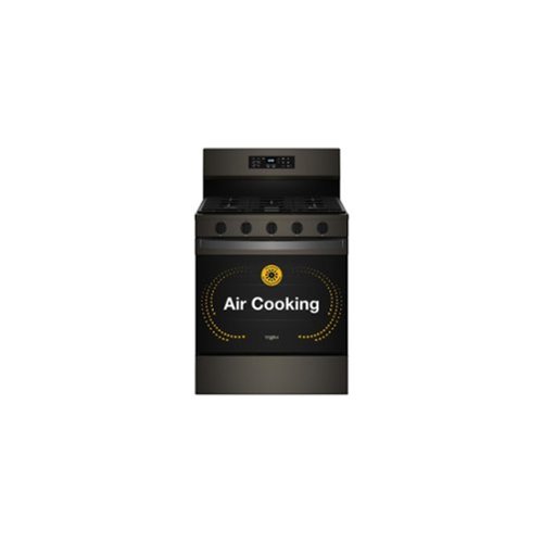  Whirlpool - 5.0 Cu. Ft. Freestanding Single Gas Range with Air Fry and Air Baking - Black stainless steel