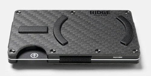 The Ridge Wallet Carbon Fiber MagSafe Wallet - Silver WORLDWIDE DELIVERY