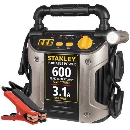 Stanley - 600-Amp-Peak 12-Volt Rechargeable Jump Starter and Power Station J309-Front_Standard 