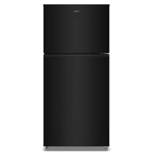 Front. Whirlpool - 30 inch wide 19 cu. ft. Top Freezer Refrigerator with Total Coverage Cooling - Black.