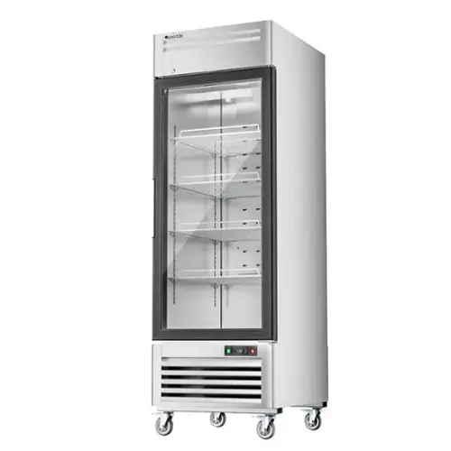 Front. Coolski - Coolski 27 in. 21.8 cu. ft. 1-Glass Door Commercial Reach In Display Upright Freezer in Stainless Steel - Stainless steel.