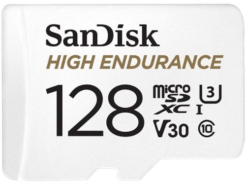 SanDisk - 128GB High Endurance microSDXC C10, U3, V30, 4k UHD Memory Card with Adapter (SDSQQNR-128G-GN6IA)-Front_Standard 