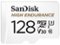 SANDISK - 128GB High Endurance microSDXC C10, U3, V30, 4k UHD Memory Card with Adapter (SDSQQNR-128G-GN6IA)-Front_Standard