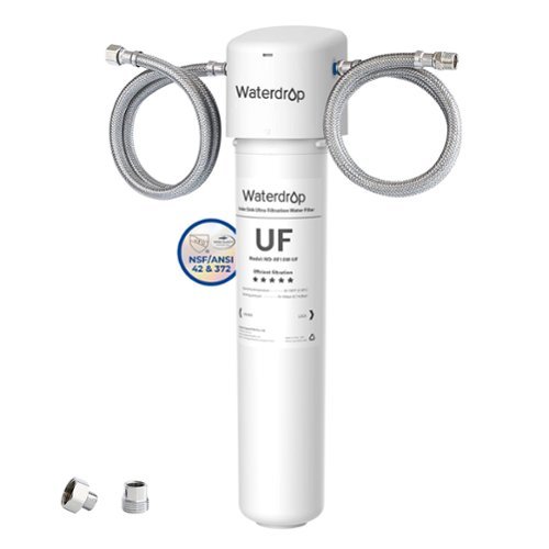 Waterdrop - WD-15UAW-UF Under Sink Water Filter, Under Sink Water Filtration System - White-Front_Standard 