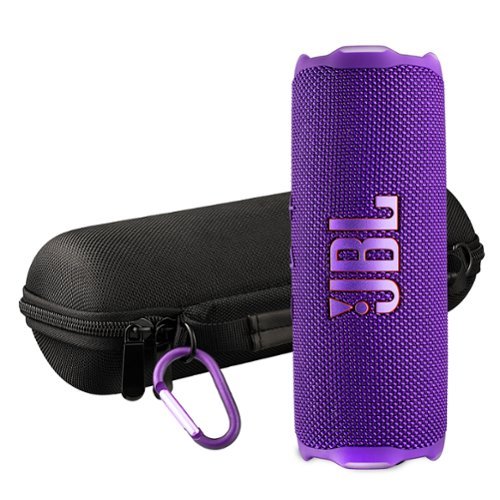 JBL - Flip 7 Portable Bluetooth Speaker , deep bass, IP68 waterproof, for home, Outdoors Bundle - Purple-Front_Standard 