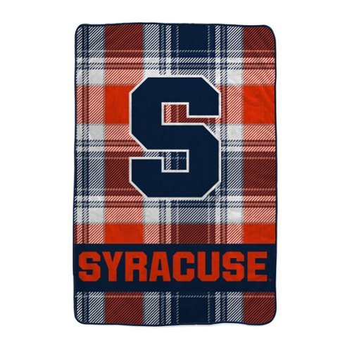 Pegasus - Syracuse Orange 66" x 95" Oversized Plaid FAN-mily Ultra Cozy Blanket - Multicolor-Front_Standard 