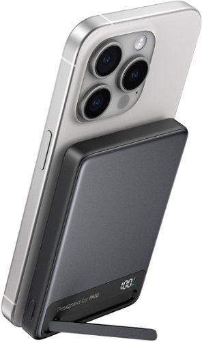 INIU - MagPro Slim 10K Qi2 Power Bank 15W Qi2 Wireless Power Bank for iPhone 16, 15, 14, 13, 12 - Black