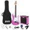 Lyxpro - 39" Electric Guitar Kit Bundle w/ 20W Amp, Tuner, Strings, Picks, Strap & Case - Retro Purple-Front_Standard