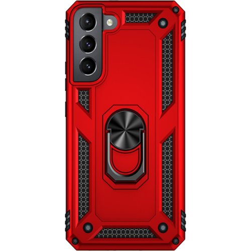 SaharaCase Military Kickstand Series Case for Samsung Galaxy S22+ - Red INTERNATIONAL SHIPPING
