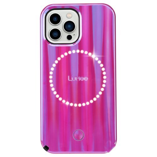 LuMee - Halo Battery Charger Case for iPhone 13 Pro - Hot Pink Voltage-Front_Standard 
