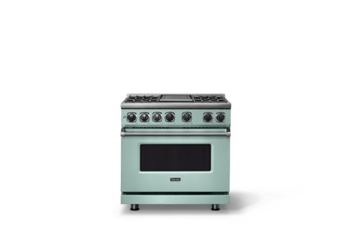 Viking - 36 in. Wide 4 Burner Dual Fuel Sealed Burner Range with Griddle - Splash-Front_Standard 