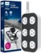 Philips - Surge Protector, 6 Grounded Outlets, 1225J, Braided Cord, 6ft - Dark Gray & Artic White-Front_Standard
