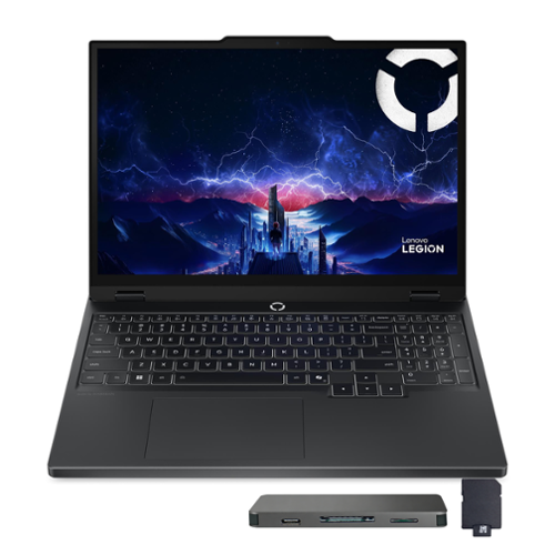  Lenovo - Legion 5 15.1" WQXGA Gaming Laptop,Ryzen 7 260,32GB RAM,1TB SSD+1TB Dock Set,GeForce RTX 5060,Win 11 Pro - Black
