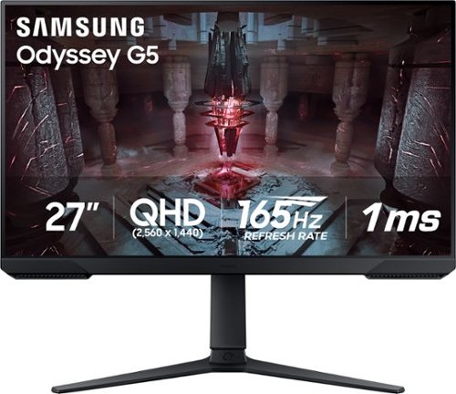 Samsung - Odyssey G51C 27" QHD FreeSync Premium Gaming Monitor with HDR10 (DisplayPort, HDMI) - Black-Front_Standard 